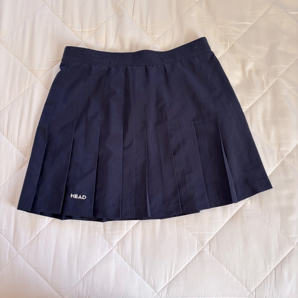 Vintage Head Navy Blue Tennis Skirt Pleated Size 8